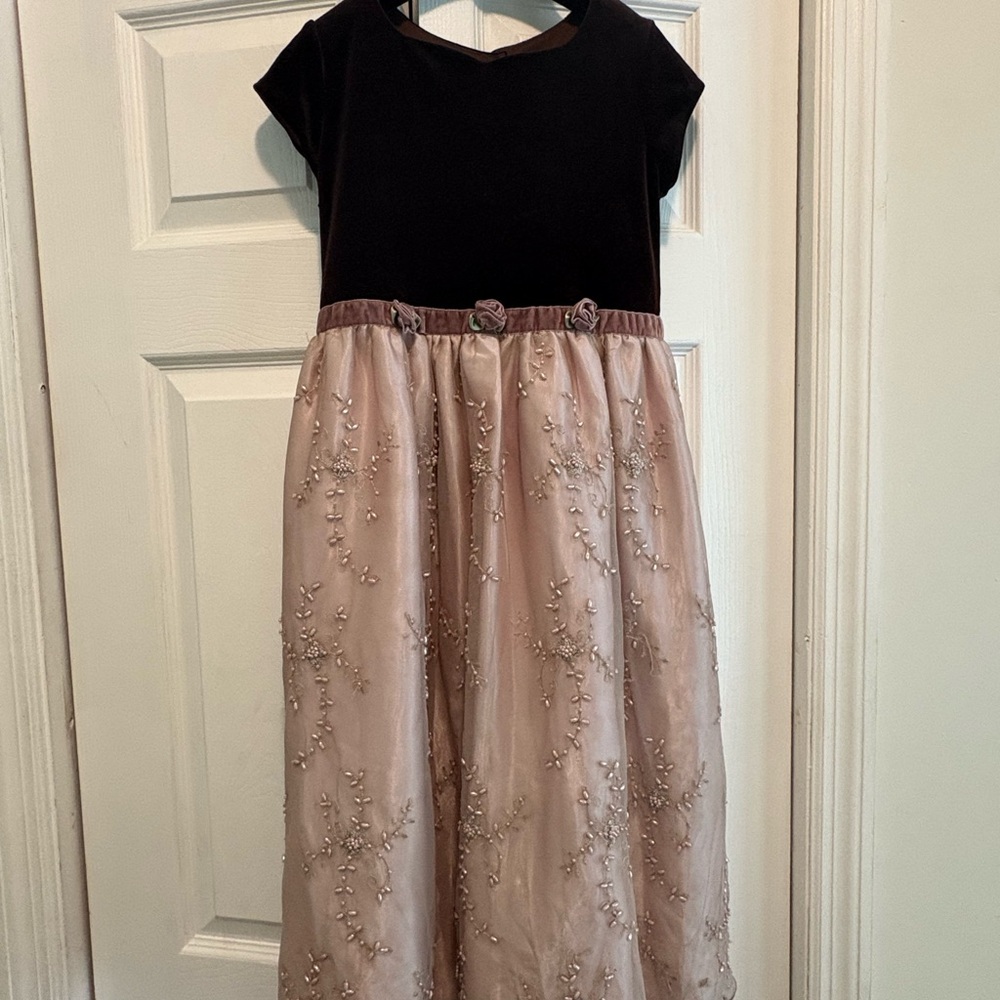 Charming Black and Cream Kids Dress